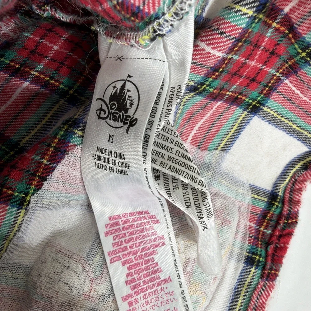 Disney Mickey Mouse Pluto‎ Dog Apparel Plaid Pajamas Xs
